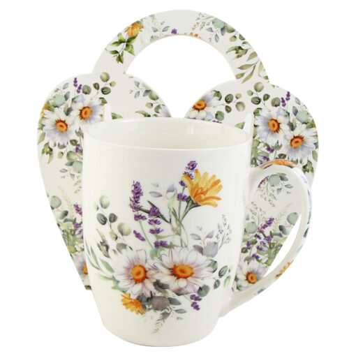 Cana portelan 350 ml "Basket of Flowers-Daisy"