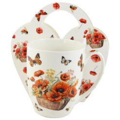Cana portelan 350 ml "Basket of Flowers-Poppies"