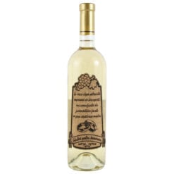 Vin alb 750 ml "Felicitari pentru aniversare casatoriei" cu eticheta personalizata din pluta