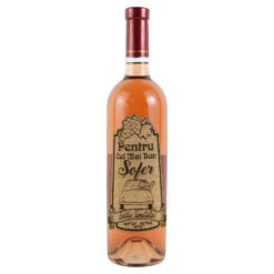 Vin rose 750 ml "Pentru cel mai bun Sofer" cu eticheta personalizata din pluta
