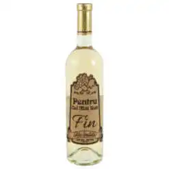 Vin alb 750 ml "Pentru cel mai bun Fin" cu eticheta personalizata din pluta