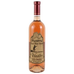 Vin rose 750 ml "Pentru cel mai bun Vanator" cu eticheta personalizata din pluta