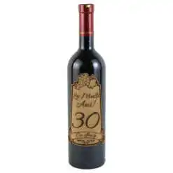 Vin rosu 750 ml "La multi ani! 30