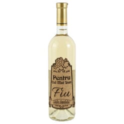 Vin alb 750 ml "Pentru cel mai bun Fiu" cu eticheta personalizata din pluta