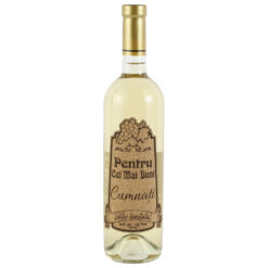 Vin alb 750 ml "Pentru cei mai buni Cumnati" cu eticheta personalizata din pluta