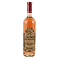 Vin rose 750 ml "Pentru cel mai bun Prieten" cu eticheta personalizata din pluta