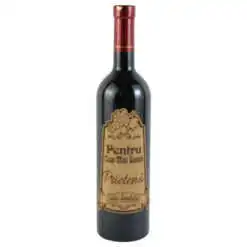 Vin rosu 750 ml "Pentru cea mai buna Prietena" cu eticheta personalizata din pluta