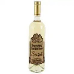 Vin alb 750 ml "Pentru cea mai buna Sora" cu eticheta personalizata din pluta