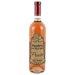 Vin rose 750 ml "Pentru cel mai bun Frate" cu eticheta personalizata din pluta