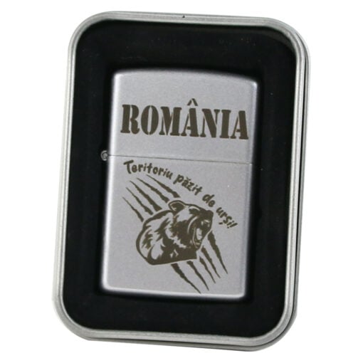 Bricheta metalica "Romania - Teritoriu pazit de ursi!"