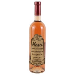 Vin rose 750 ml "Mosii sunt cadoul..." cu eticheta personalizata din pluta