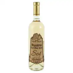 Vin alb 750 ml "Pentru cel mai bun Sot" cu eticheta personalizata din pluta