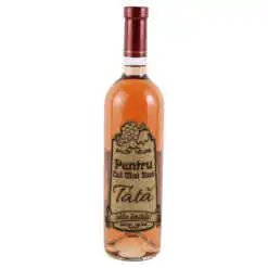 Vin rose 750 ml "Pentru cel mai bun Tata" cu eticheta personalizata din pluta