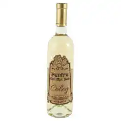 Vin alb 750 ml "Pentru cel mai bun Coleg" cu eticheta personalizata din pluta