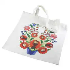 Sacosa textil cu motive florale 40x40 CM