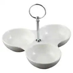 Platou din portelan cu 3 compartimente 20 CM