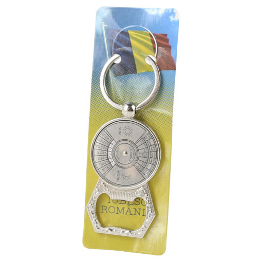 Breloc din metal "Castelul Bran" cu desfacator sticle si calendar Eternety