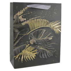 Punga cadou din hartie 26x32 CM - Frunze Aurii