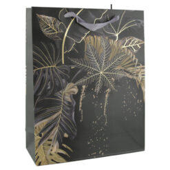 Punga cadou din hartie 26x32 CM - Frunze Aurii