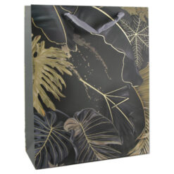 Punga cadou din hartie 26x32 CM - Frunze Aurii