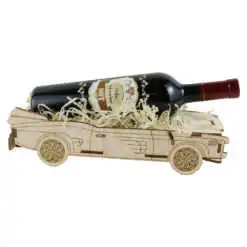Suport lemn cu sticla de vin 750 ml