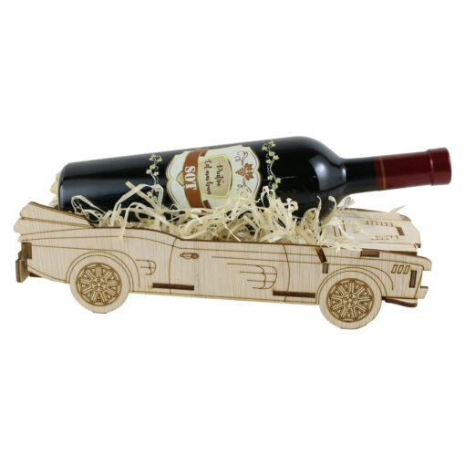 Suport lemn cu sticla de vin 750 ml