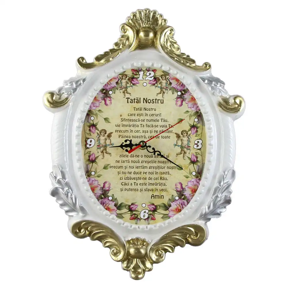 Ceas de perete din ipsos 30x40 CM Ceas de perete din ipsos 30x40 CM