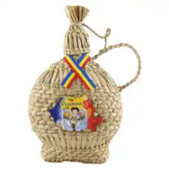 Plosca impletita in papura Romania Tarancuta 28 CM