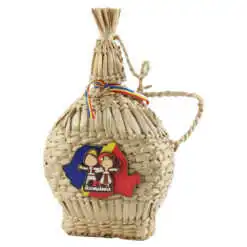 Plosca impletita in papura Romania Tricolor 28 CM