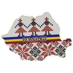 Magnet frigider din lemn "Romania" 9x6 CM