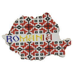 Magnet frigider din lemn "Romania" 9x6 CM