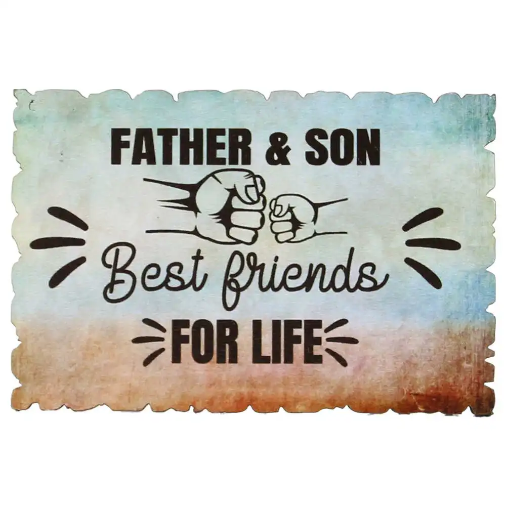 Magnet frigider din lemn "Father & Son Best Friends for Life..." 9x6 CM Magnet frigider din lemn "Father & Son Best Friends for Life..." 9x6 CM