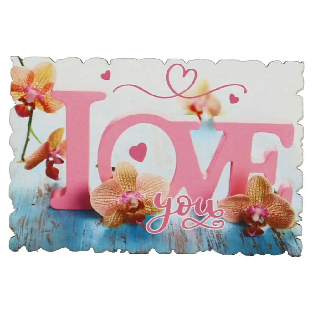 Magnet frigider din lemn "Love You" 9x6 CM Magnet frigider din lemn "Love You" 9x6 CM