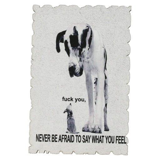 Magnet frigider din lemn "Never be afraid..." 6x9 CM