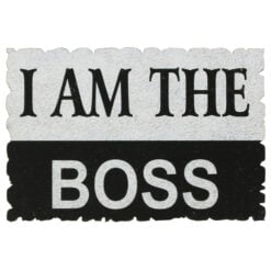 Magnet frigider din lemn "I am the Boss" 9x6 CM