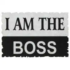 Magnet frigider din lemn "I am the Boss" 9x6 CM