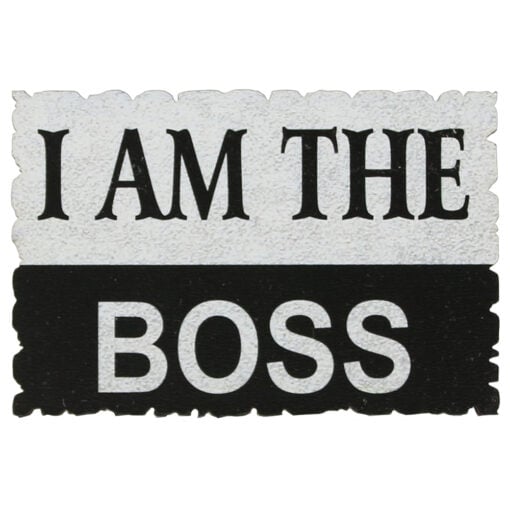 Magnet frigider din lemn "I am the Boss" 9x6 CM