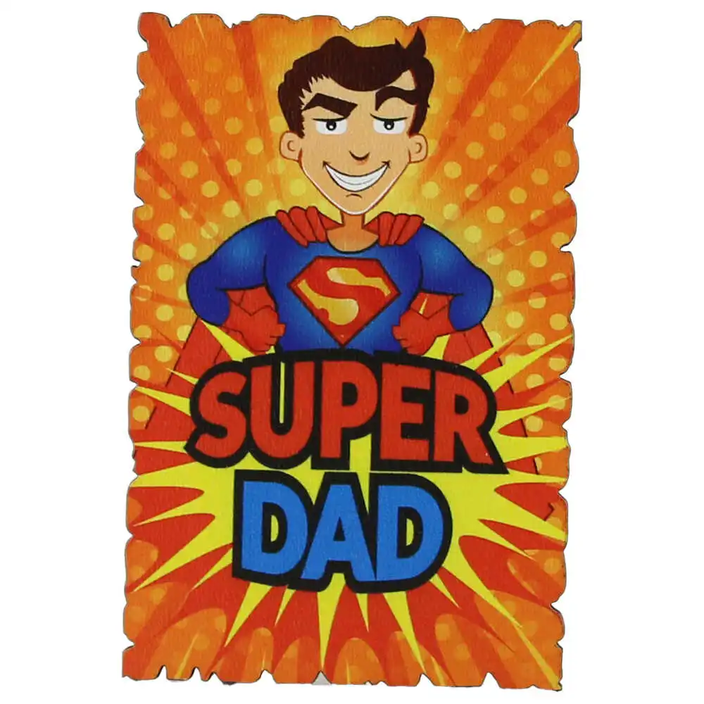 Magnet frigider din lemn "Super Dad" 6x9 CM Magnet frigider din lemn "Super Dad" 6x9 CM