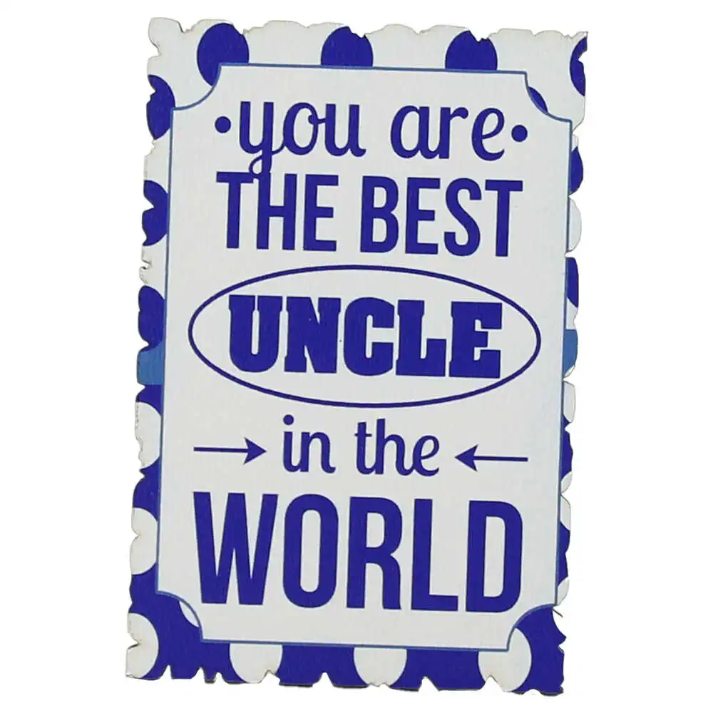 Magnet frigider din lemn "You are the best uncle in the world" 6x9 CM Magnet frigider din lemn "You are the best uncle in the world" 6x9 CM
