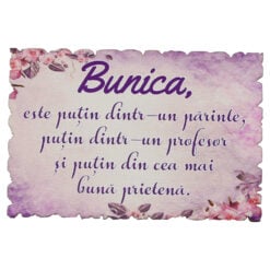 Magnet frigider din lemn "Bunica este putin dintr-un parinte..." 9x6 CM
