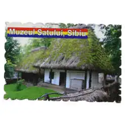 Magnet frigider din lemn "Muzeul Satului