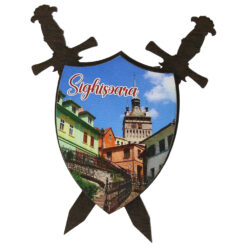 Magnet frigider din lemn "Sighisoara" 8x9 CM