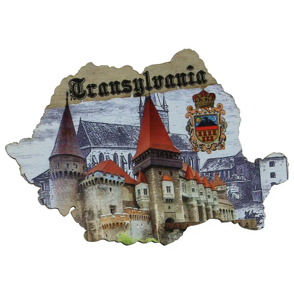 Magnet frigider din lemn "Transylvania" 9x6 CM
