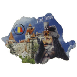 Magnet frigider din lemn "Vlad Tepes" 9x6 CM
