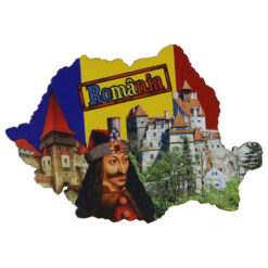 Magnet frigider din lemn "Romania" 9x6 CM