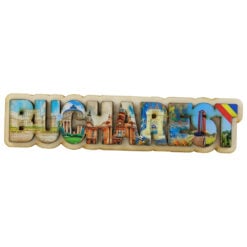Magnet frigider din lemn "Bucharest" 17x4 CM