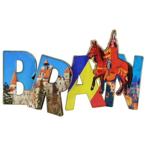 Magnet frigider din lemn "Bran" 11x7 CM