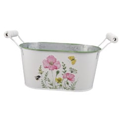 Ghiveci oval din metal