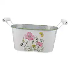 Ghiveci oval din metal