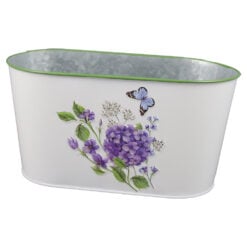 Ghiveci oval din metal 23x12 CM